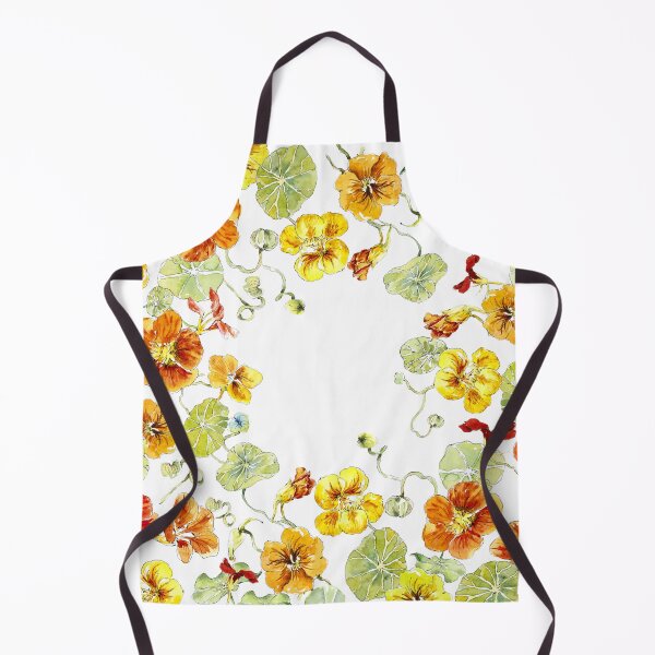 Item preview,  colorful hand drawn watercolor Tropaeolum wildflower frame designed and sold by UtArt.