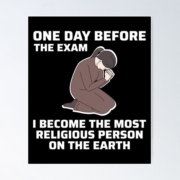 Item preview, Earth Exam Religiuos School Student Funny Quote designed and sold by TastefulTees.