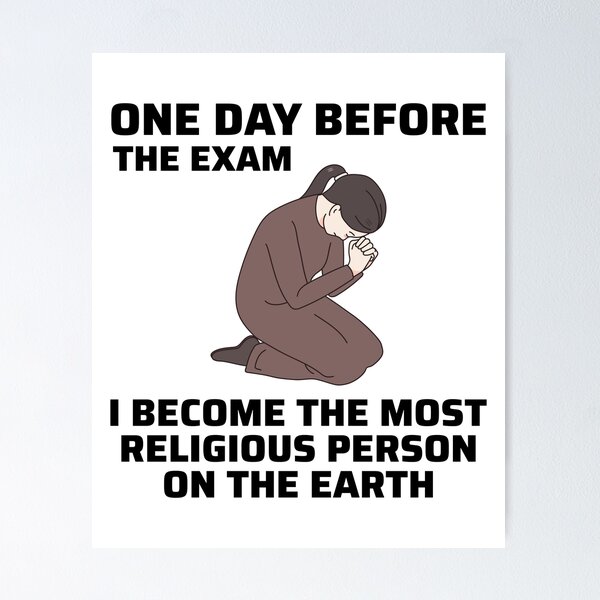 Item preview, Earth Exam Religiuos School Student Funny Quote designed and sold by TastefulTees.