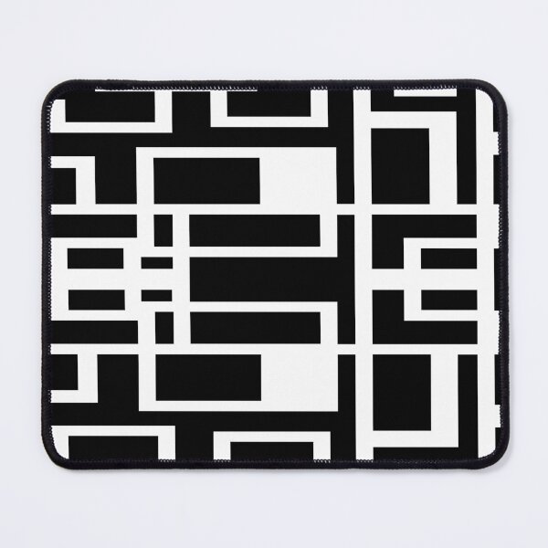 Item preview, Geometric Shapes Pattern White Accent Black Background designed and sold by taiche.