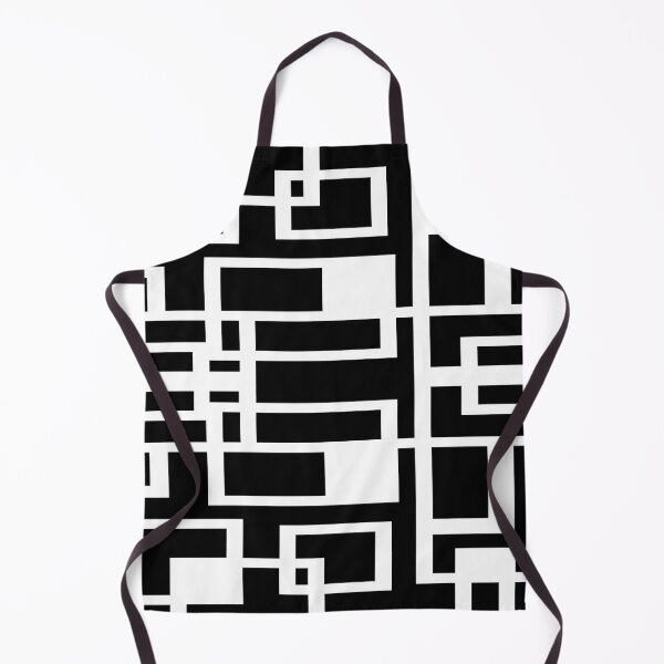 Item preview, Geometric Shapes Pattern White Accent Black Background designed and sold by taiche.