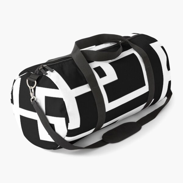 Item preview, Geometric Shapes Pattern White Accent Black Background designed and sold by taiche.
