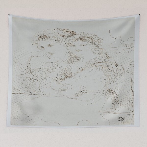 Item preview, Portrait of Flora McDonald (Portrait of a Woman) sketch print designed and sold by apopofbeauty.