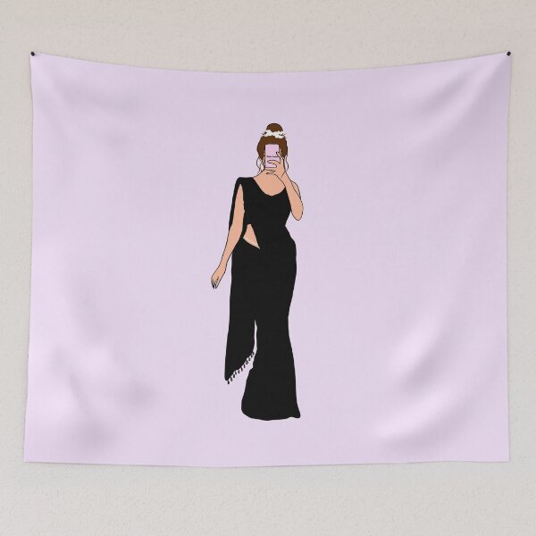 Item preview, Desi girl in black saree designed and sold by Mermaidssparkle.