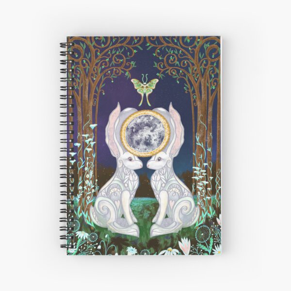 Aperçu de l'œuvre Équinoxe de printemps des lièvres lunaires d'Ostara créée et vendue par tinaschofield.