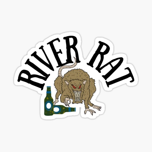 “RIVER RAT " Sticker by LakesideReflect | Redbubble