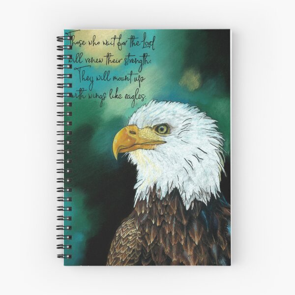 Item preview, Eagle with bible verse wait for the lord soar on wings like eagles designed and sold by CharisCreations.