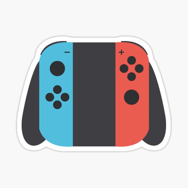 "Smooth shapes! : Blue/Red joycons!" Sticker for Sale by Squid-Maker