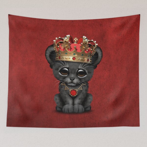 Item preview, Cute Royal Black Panther Wearing Crown designed and sold by JeffBartels.