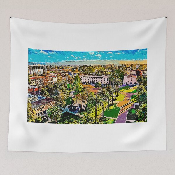 Item preview, Santa Clara University - impressionist painting designed and sold by NickoPrints.