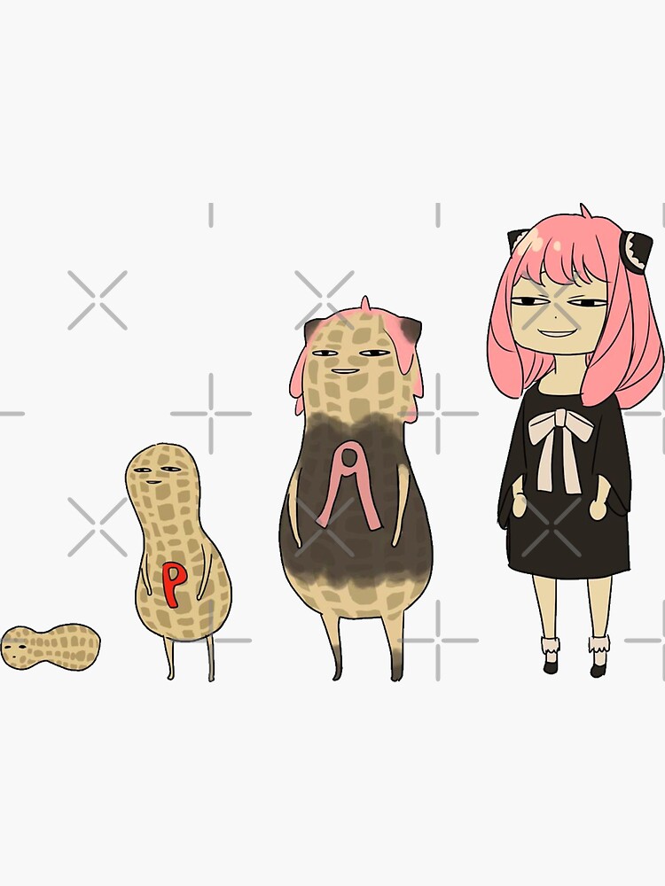"Lovely Anya peanut (Spy x family )" Sticker by Slimepopi Redbubble