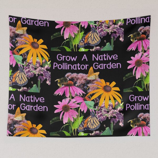 Item preview, Grow A Native Pollinator Garden Colorful Design designed and sold by EarthArtDesigns.