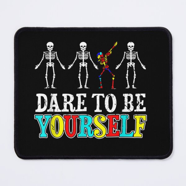 Item preview, Dare To Be Yourself Skeleton Dabbing Autism Awareness Tshirt designed and sold by VargasParis.