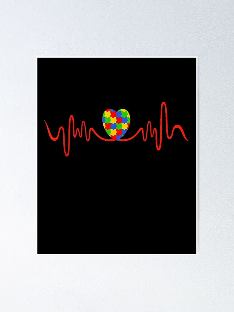 Autism Puzzle Heartbeat Tshirt - Autism Awareness Shirts T-Shirt