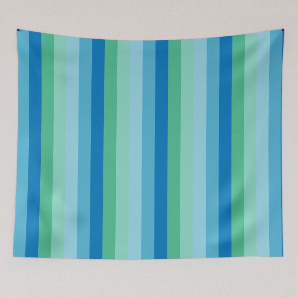 Item preview, Blue Teal Green Gradient Vertical Five Stripes  designed and sold by LoloTrends.