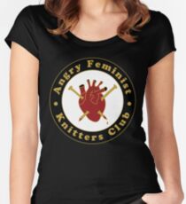 Angry Feminist Knitters Club Women's Fitted Scoop T-Shirt