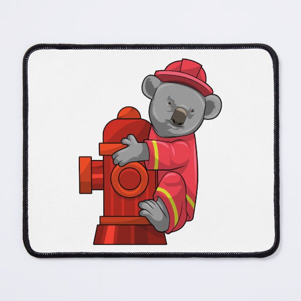 Item preview, Koala as Firefighter with Fire hydrant designed and sold by Snabdesign84.