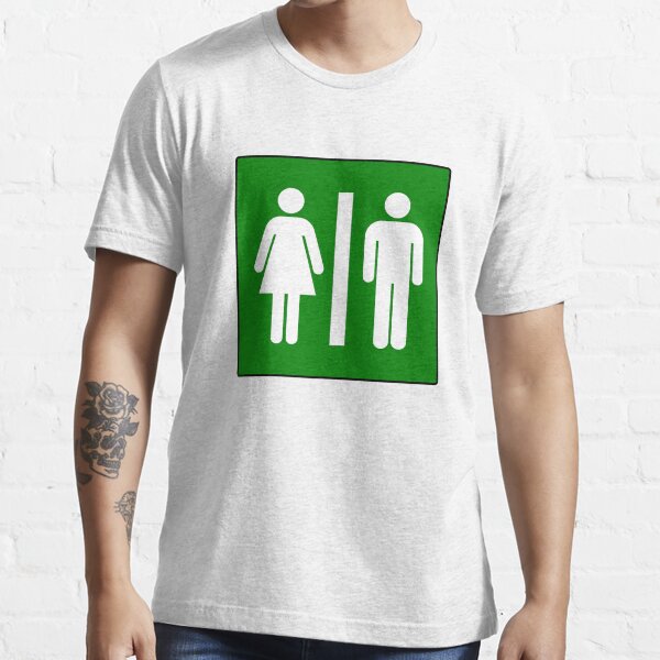 "Restroom, restroom sign, sign" T-shirt for Sale by Nordwind ...