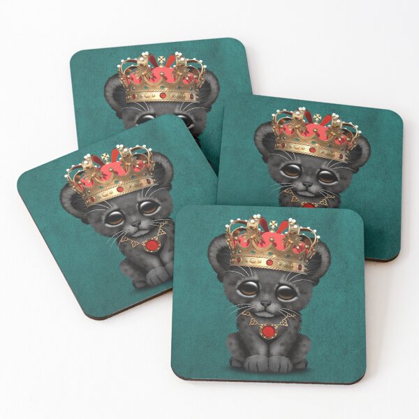 Item preview, Royal Black Panther Wearing Crown Blue designed and sold by JeffBartels.