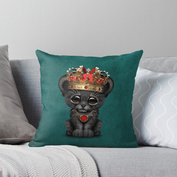 Item preview, Royal Black Panther Wearing Crown Blue designed and sold by JeffBartels.