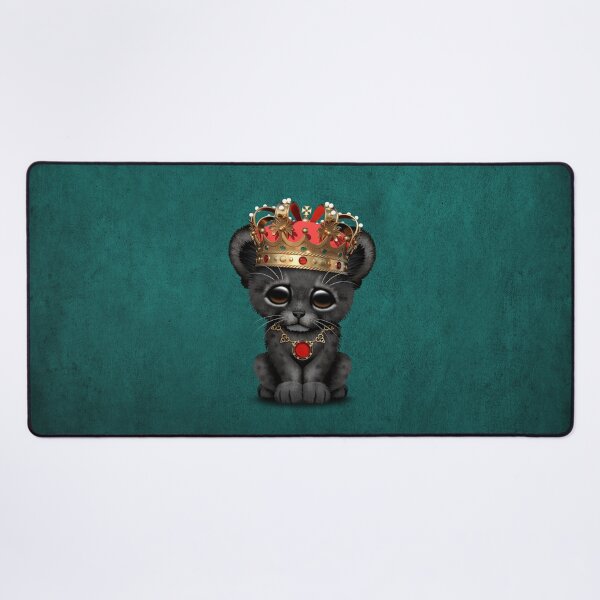 Item preview, Royal Black Panther Wearing Crown Blue designed and sold by JeffBartels.