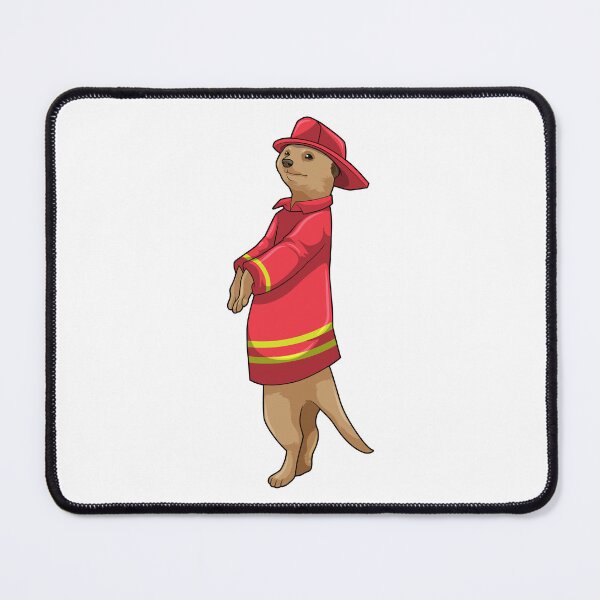 Item preview, Meerkat as Firefighter with Helmet designed and sold by Snabdesign84.