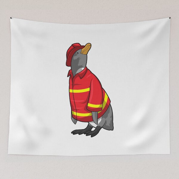 Item preview, Penguin as Firefighter with Helmet designed and sold by Snabdesign84.