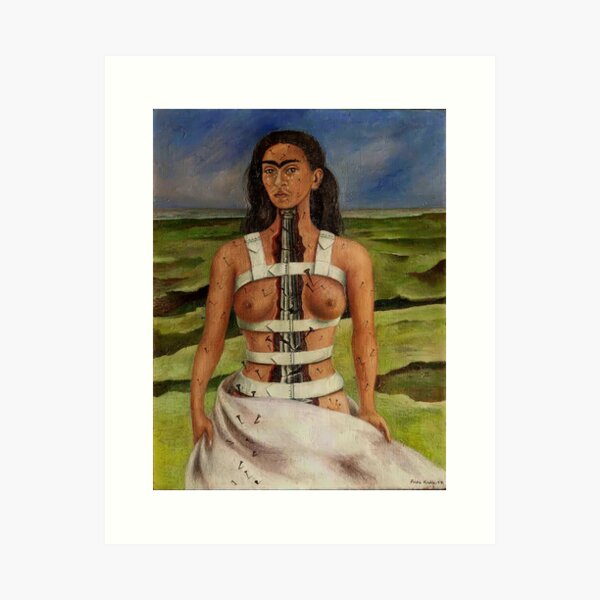 Aperçu de l'œuvre La colonne brisée de Frida Kahlo créée et vendue par AestheticsXarts.