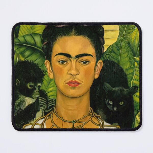 Item preview, Frida Kahlo Self-Portrait with Thorn Necklace and Hummingbird by Frida Kahlo designed and sold by AestheticsXarts.