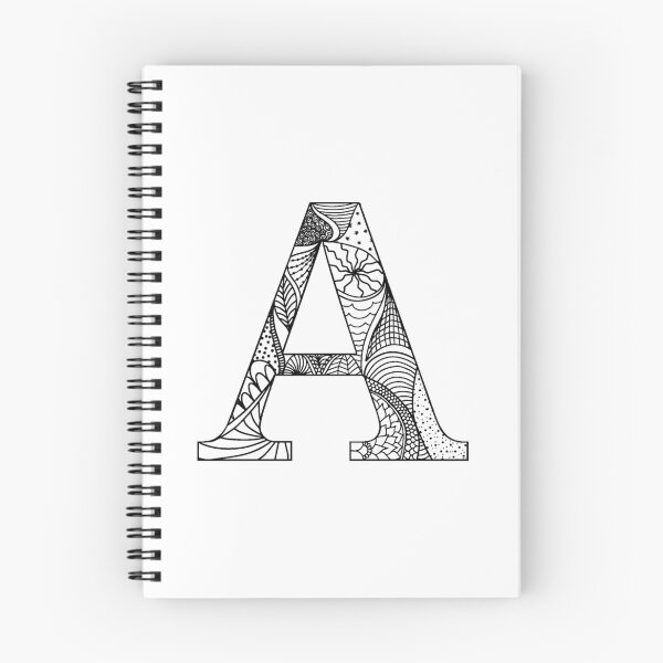 Item preview, Tangles Alphabet A / Tangles Letter A - Tangles Doodle Patterns - Black Line Art designed and sold by Mrs-PenLine.