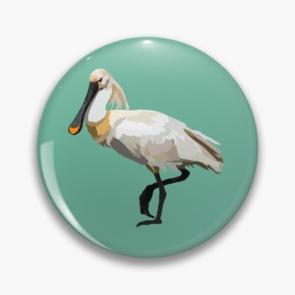 Item preview, C is for Common Spoonbill,Spoonbill Illustration – Elegant Wading Bird Artwork designed and sold by PrettylittlepastelUk.