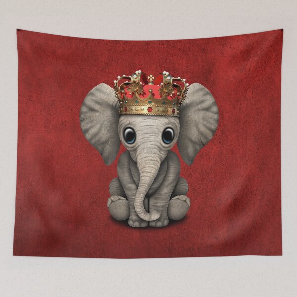 Item preview, Cute Royal Elephant Wearing Crown designed and sold by JeffBartels.