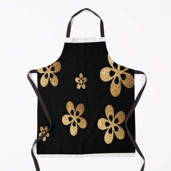 Item preview, Black and Gold Shiny Flowers designed and sold by tshirtprintbar.