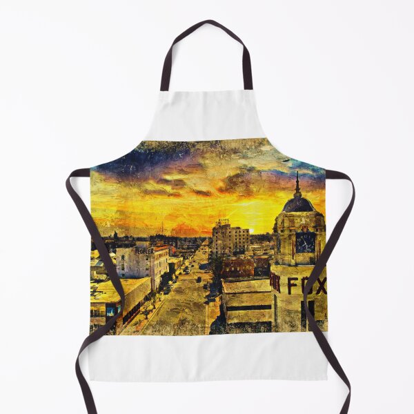 Item preview, Panorama of downtown Bakersfield, California - digital painting designed and sold by NickoPrints.