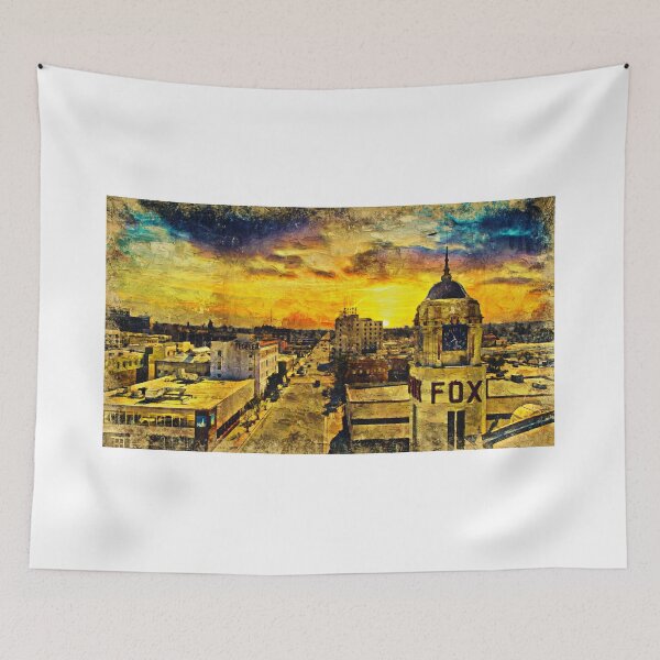 Item preview, Panorama of downtown Bakersfield, California - digital painting designed and sold by NickoPrints.
