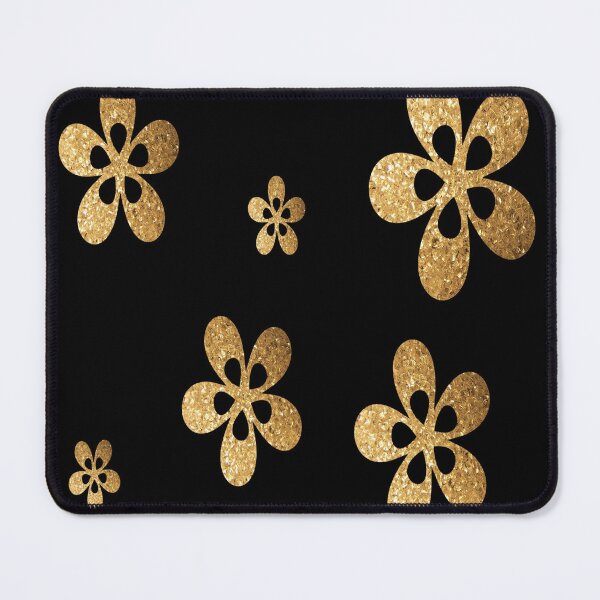 Item preview, Black and Gold Shiny Flowers designed and sold by tshirtprintbar.