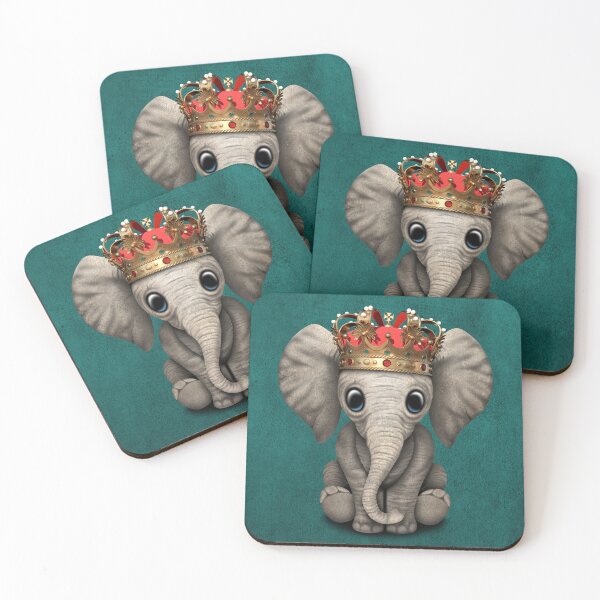 Item preview, Royal Elephant Wearing Crown Blue designed and sold by JeffBartels.