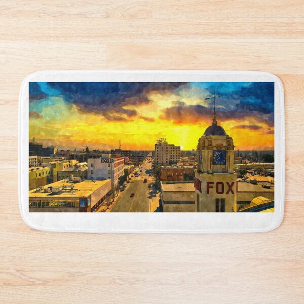 Item preview, Panorama of downtown Bakersfield, California - watercolor painting designed and sold by NickoPrints.
