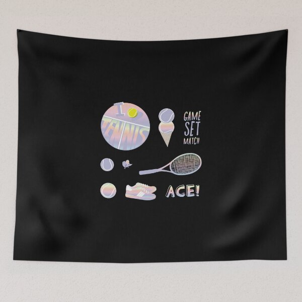 Item preview, Pastel Rainbow Retro Tennis Sticker Pack Sticker designed and sold by cohenashl6.