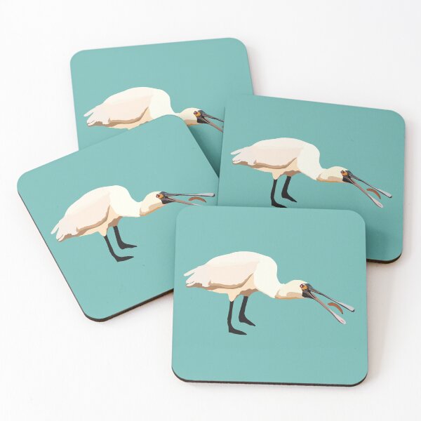 Item preview, B is for Black Faced Spoonbill, Spoonbill Illustration – Elegant Wading Bird Artwork designed and sold by PrettylittlepastelUk.