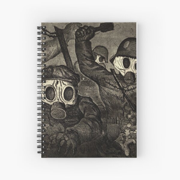 Stormtroops Advancing Under Gas by Otto Dix Spiral Notebook