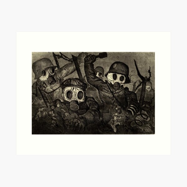 Item preview, Stormtroops Advancing Under Gas by Otto Dix designed and sold by AestheticsXarts.