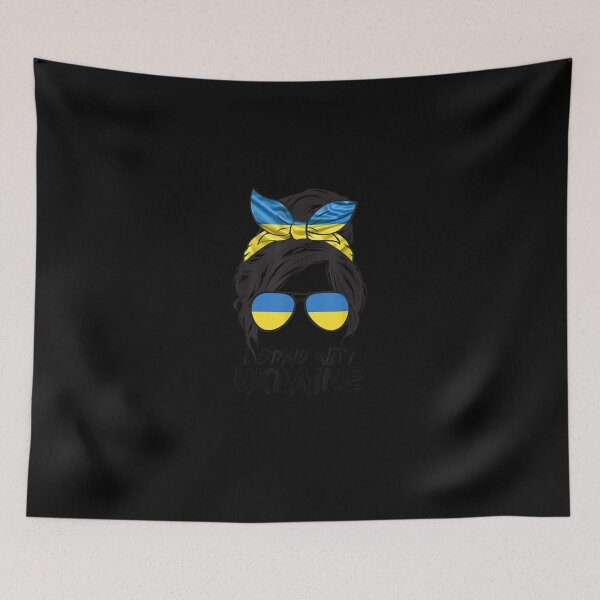 Item preview, Ukraine Girl Ukrainian Girl Flag Messy Bun Ukraine Women designed and sold by KingPower.