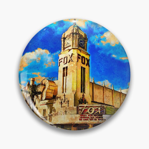 Artikelvorschau, Fox Theatre in Bakersfield, Kalifornien - digitale Malerei entworfen und verkauft von NickoPrints.