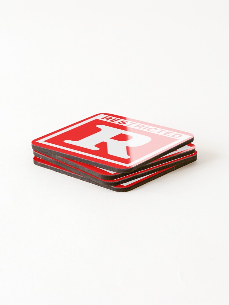 Thumbnail 4 of 5, Coasters (Set of 4), Rated R designed and sold by TeeArcade84.