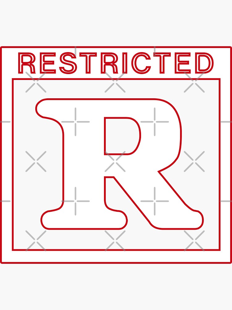 Rated R Sticker for Sale by TeeArcade84