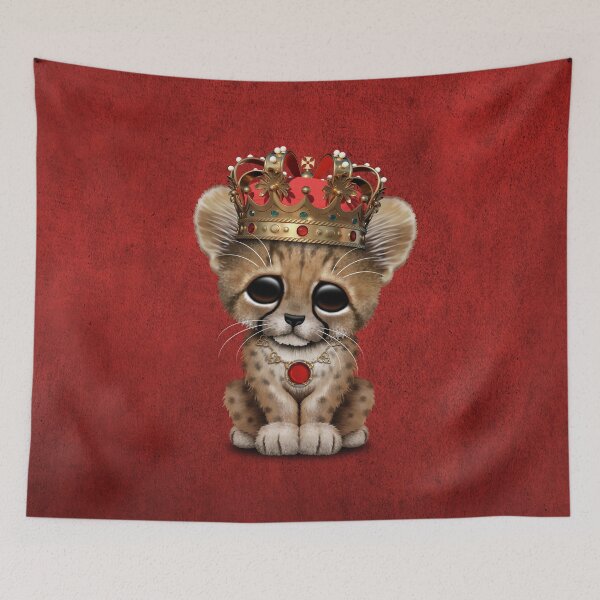 Item preview, Cute Royal Cheetah Wearing Crown designed and sold by JeffBartels.