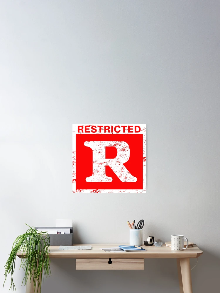 Thumbnail 2 of 3, Poster, Distressed Rated R designed and sold by TeeArcade84.