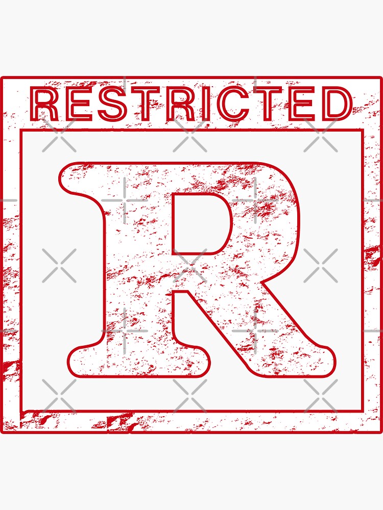 Rated R Sticker for Sale by TeeArcade84