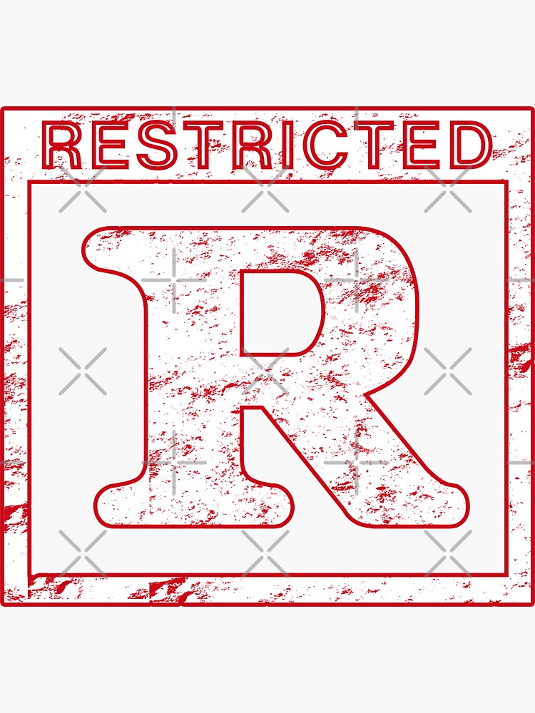 Rated R Sticker for Sale by AlphaBronco